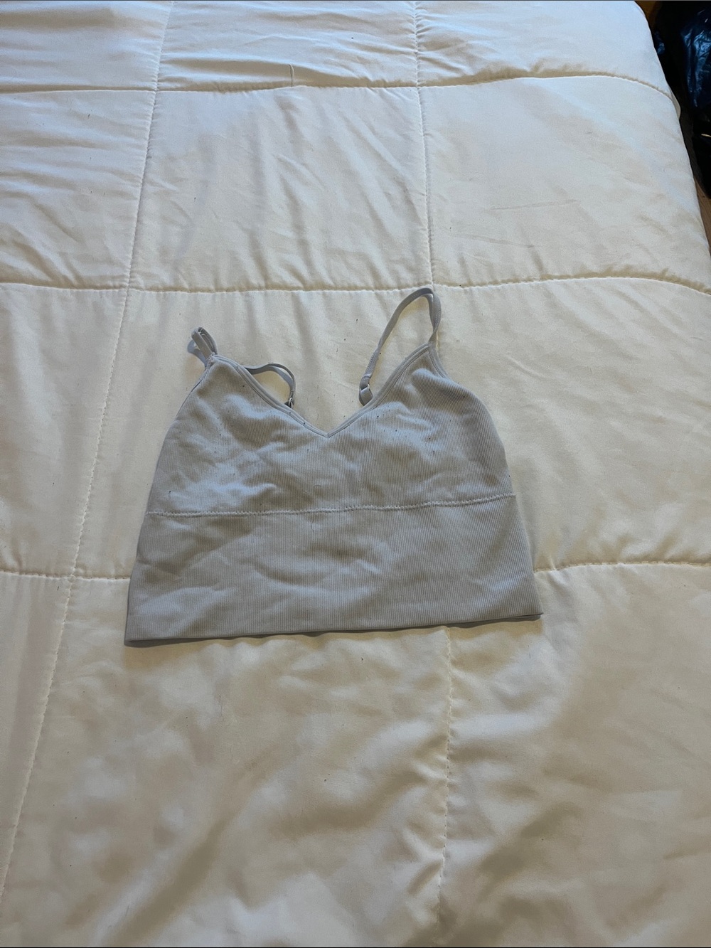 Light blue Seamless Bralette with Adjustable Straps
